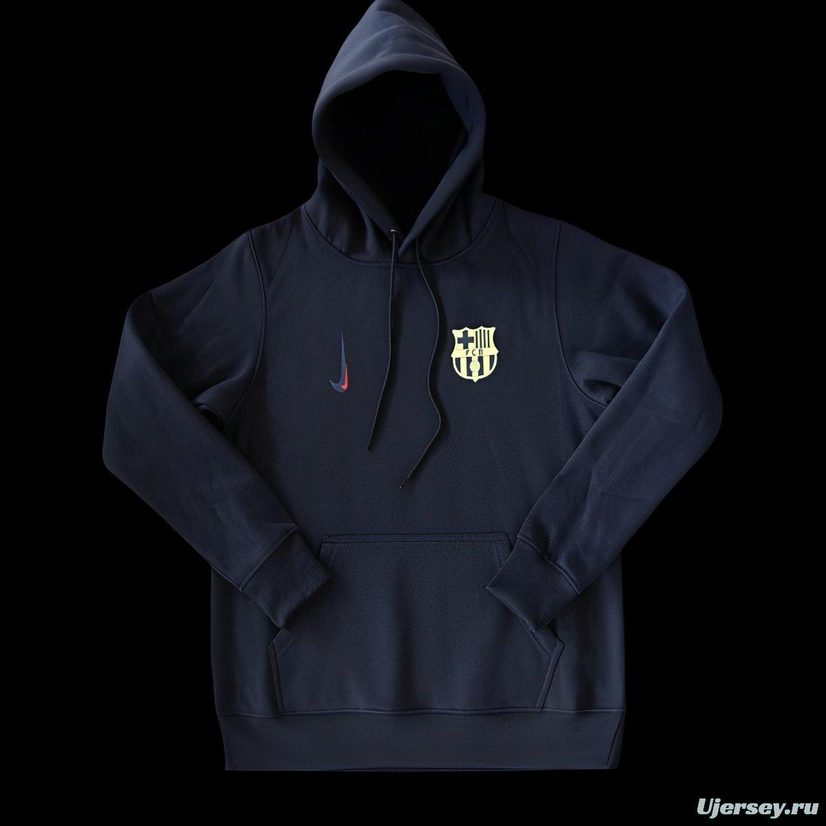 24/25 Barcelona Navy/Red/Black/Beige/Grey Hoodie WIth Black Badge