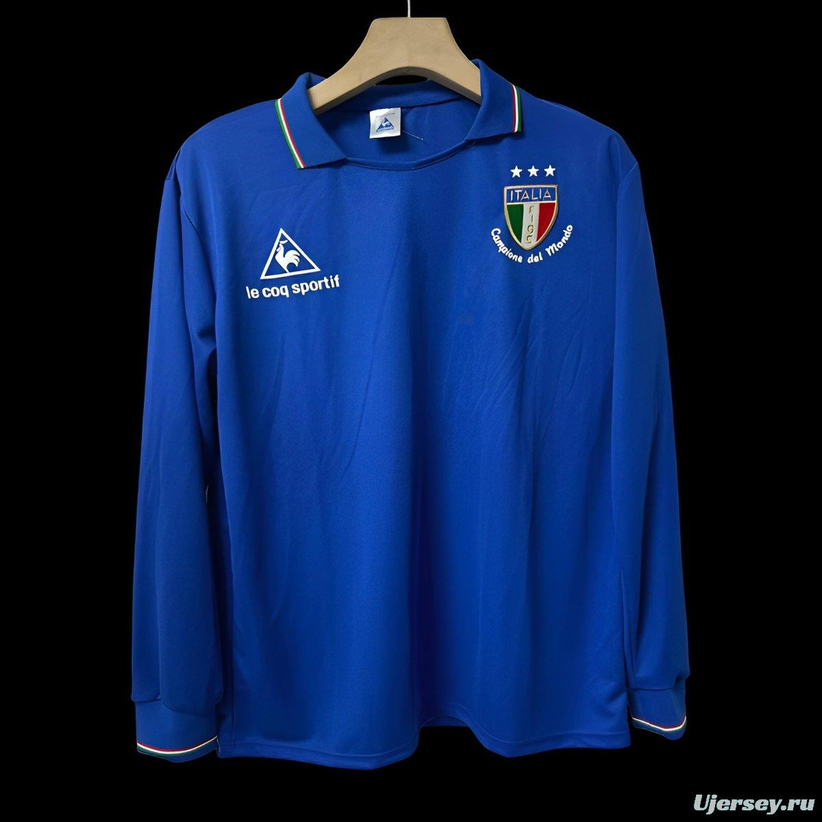 Retro 1982 Italy Home Long Sleeve Jersey