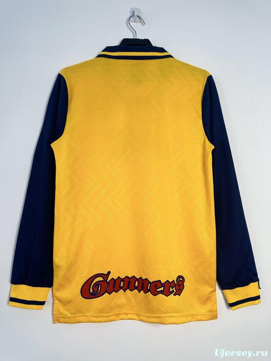 Retro 96/97 Arsenal Away Yellow Long Sleeve Jeresy