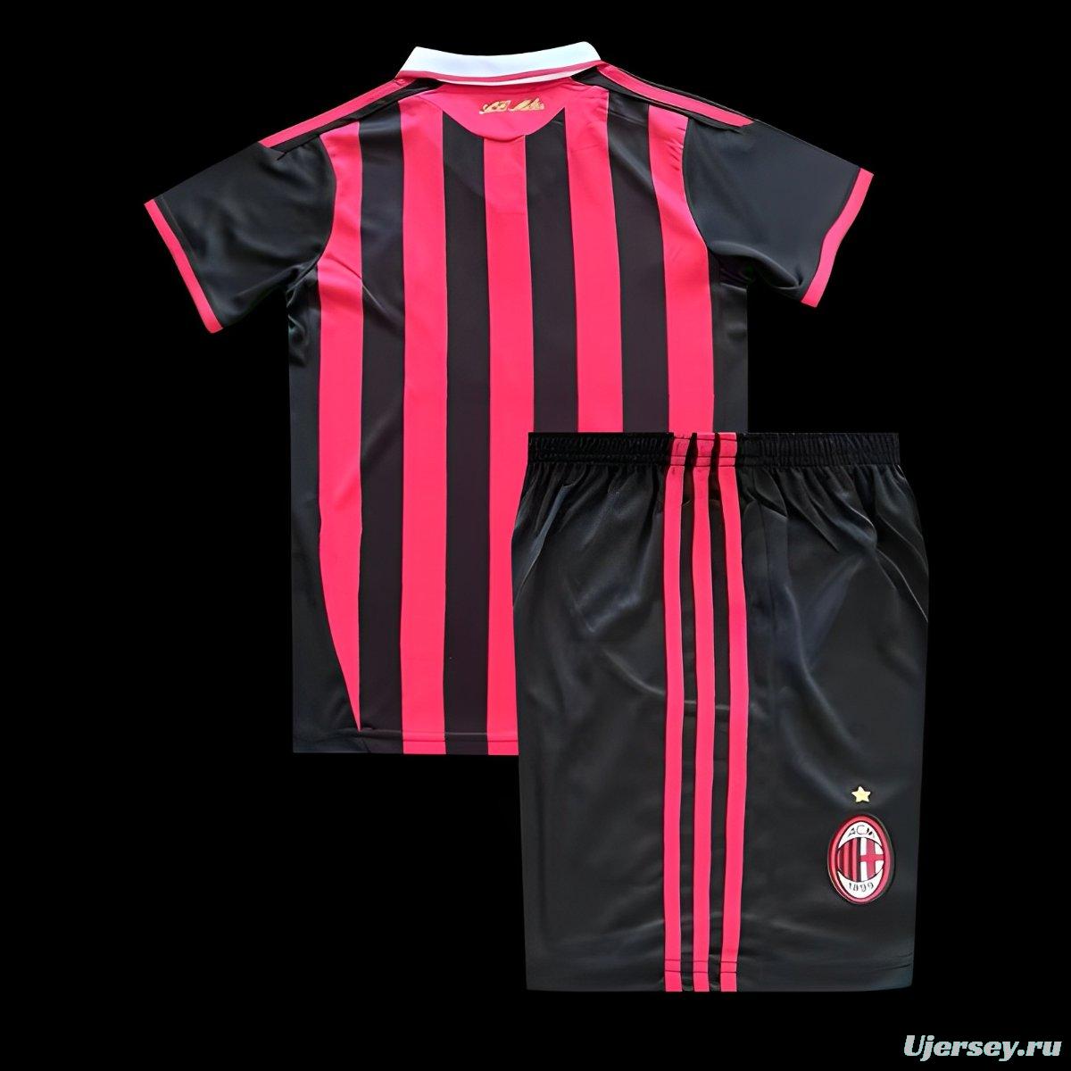 Retro Kids 09/10 AC Milan Home Jersey