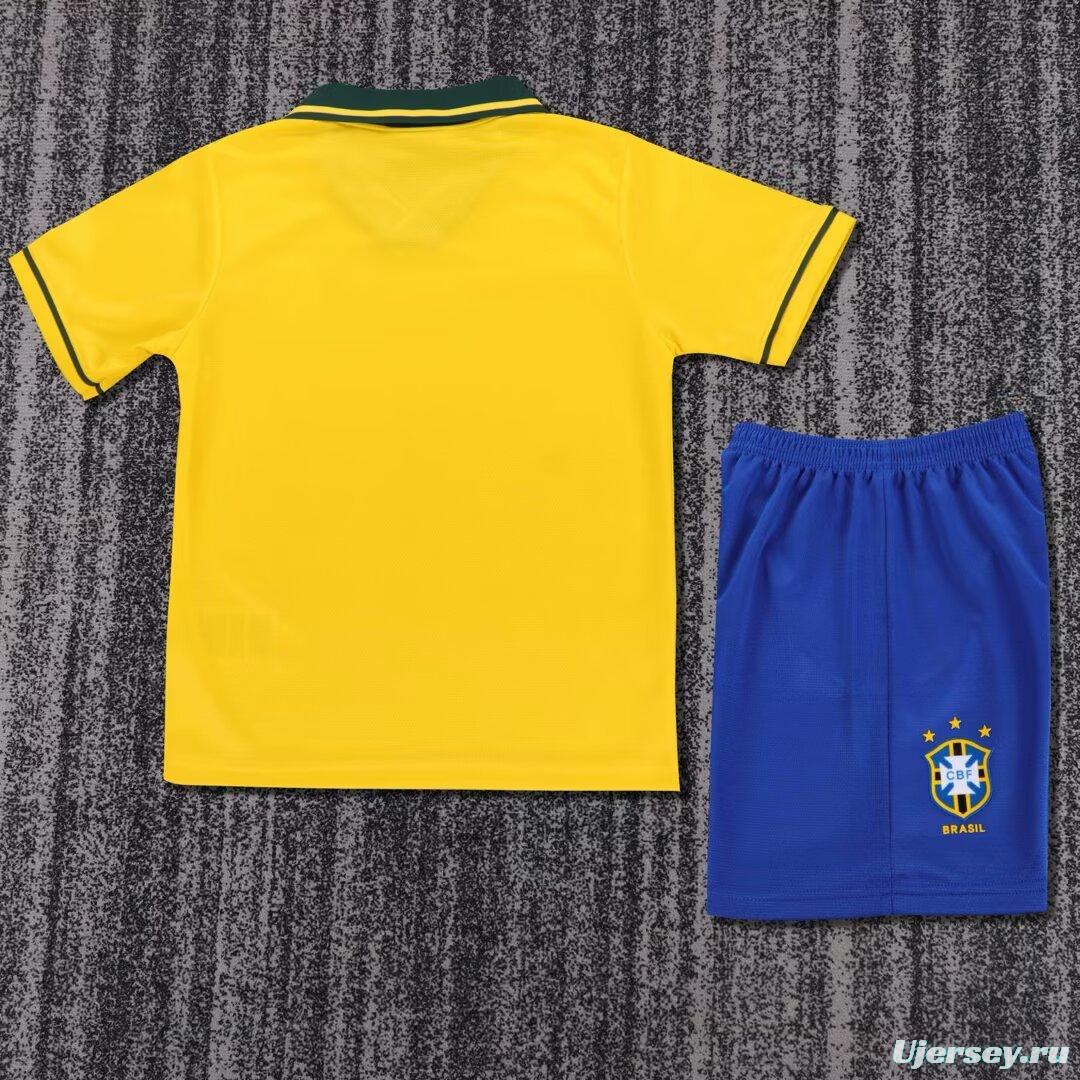 Retro Kids 1994 Brazil Home Jersey