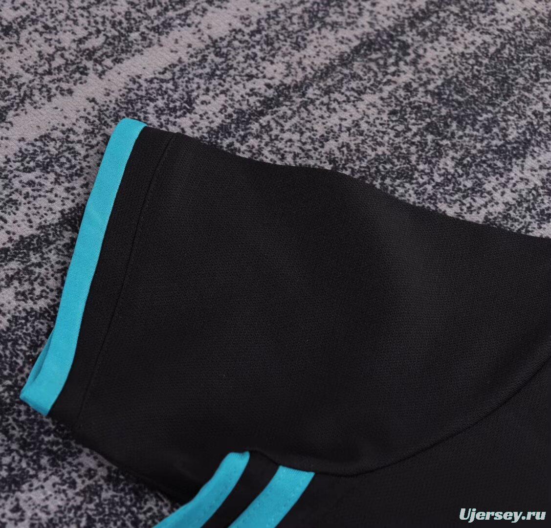 Retro Kids 17/18 Real Madrid Away Black Jersey