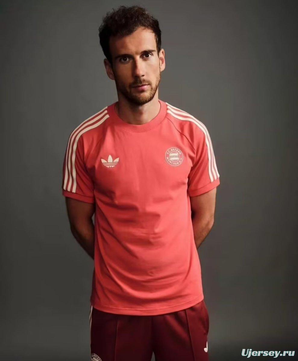 24/25 Bayern Munich Adidas Originals Red Cotton T-Shirts