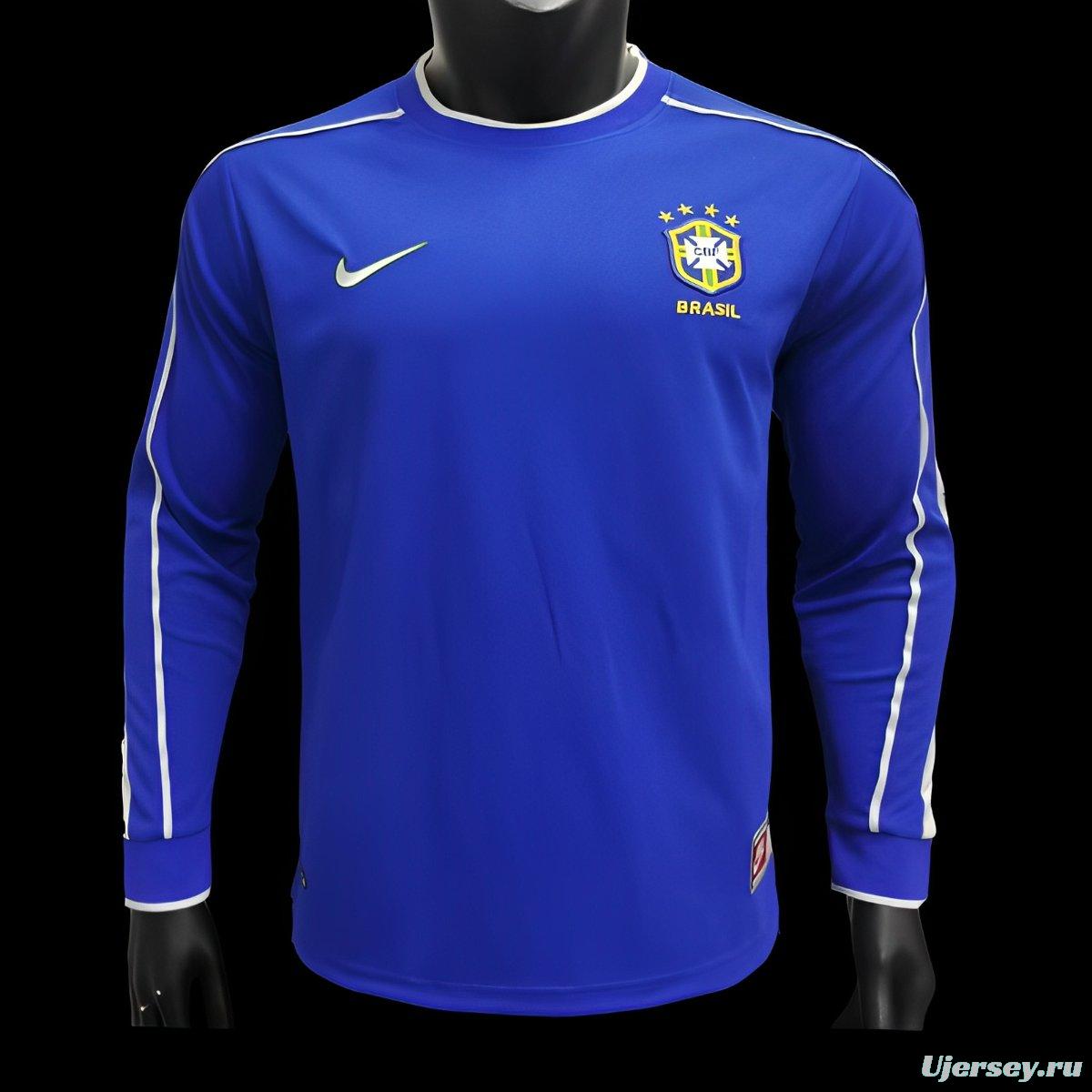 Retro 1998 Brazil Away Long Sleeve Jersey