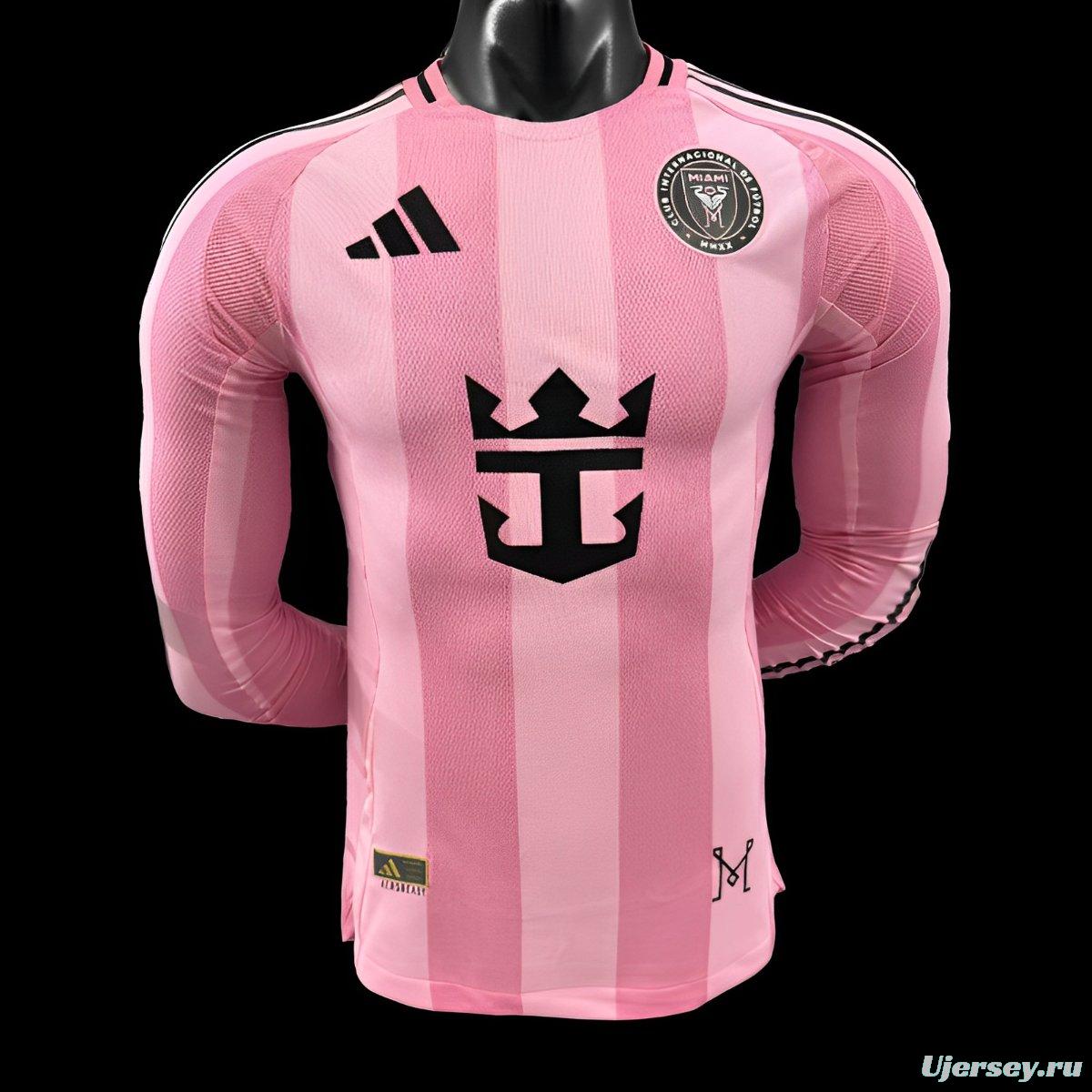 Player Version 25/26 Inter Miami Away Pink Long Sleeve Jersey