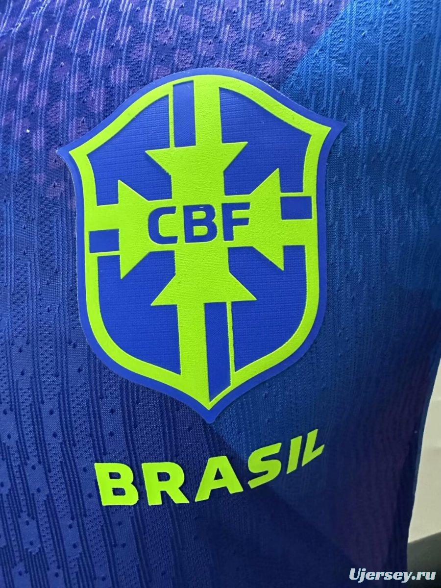 Player Version 2025 Brazil Away Blue Jersey