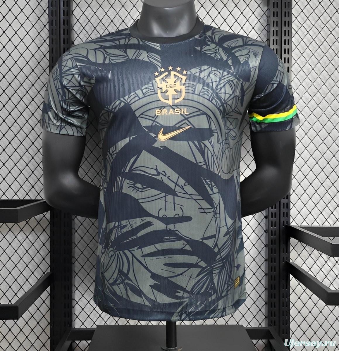 25/26 Player Version Brazil Commemorative Edition Black Jersey