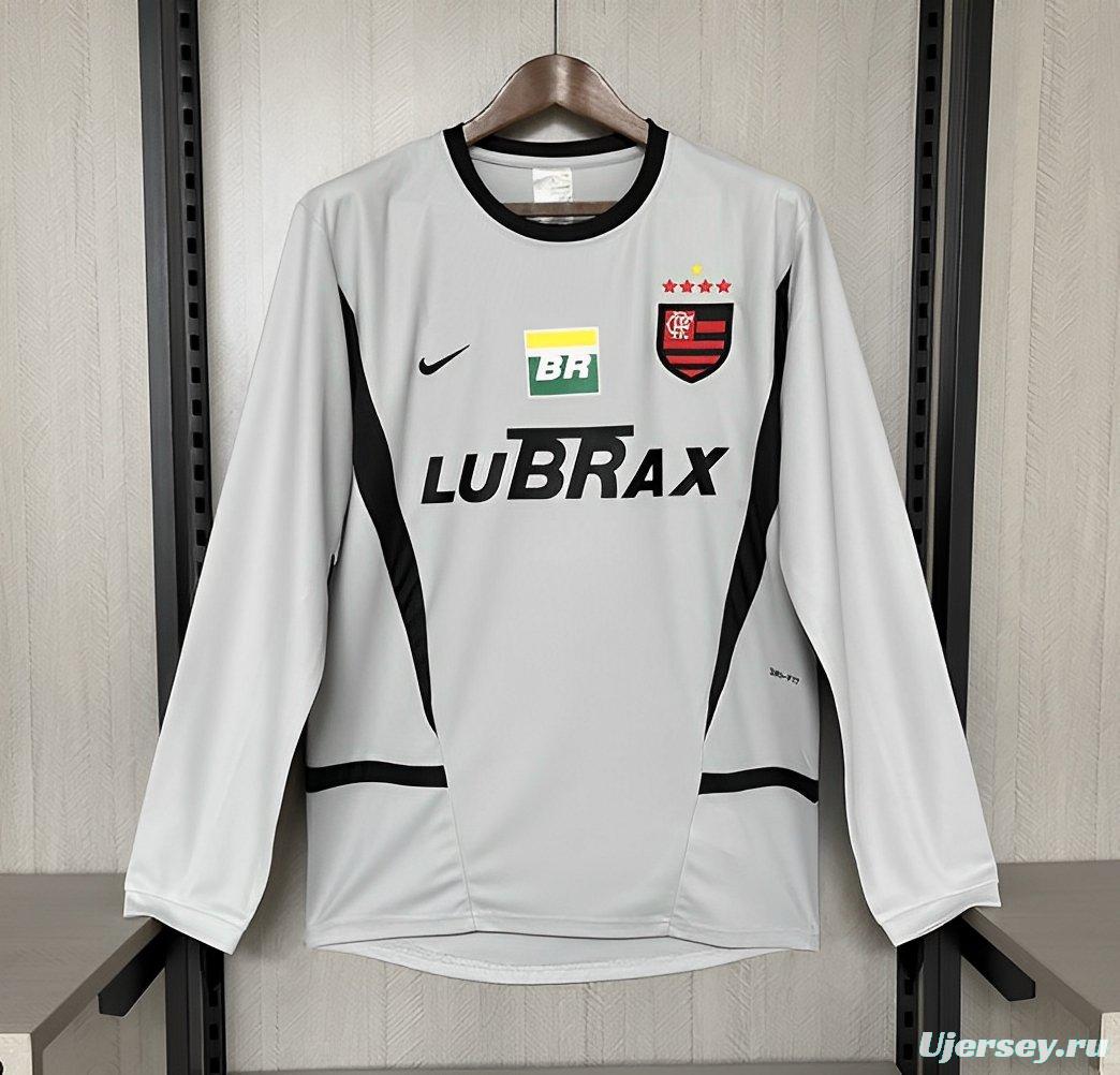 02/03 Retro Flamengo Grey Goalkeeper Long Sleeve Grey Jersey