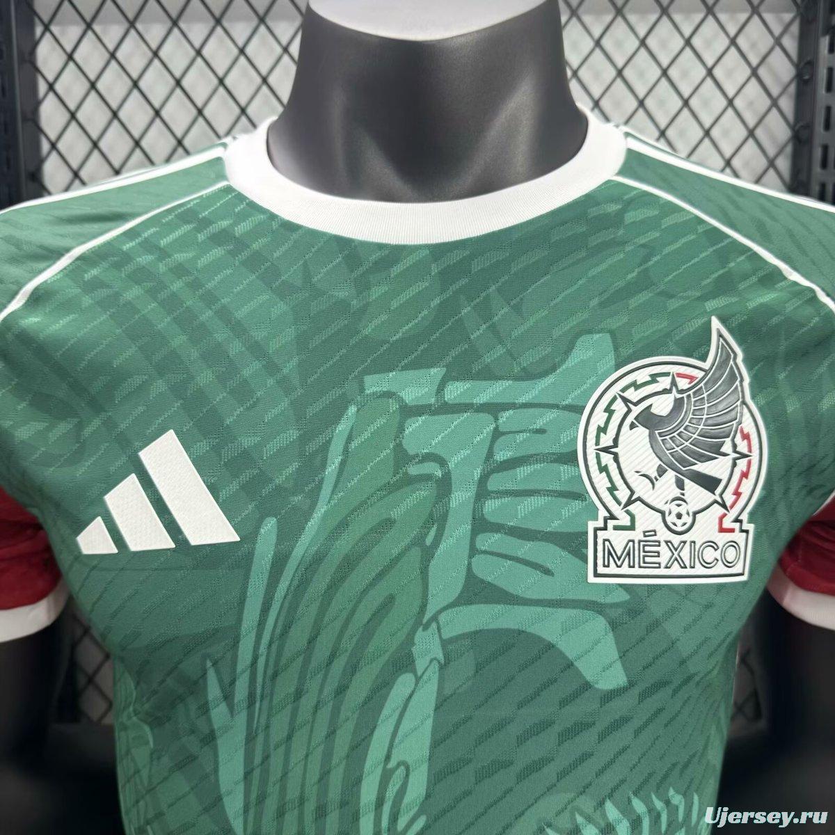 Player Version 2025 Mexico Green Dragon Pattern Pre-Match Jersey