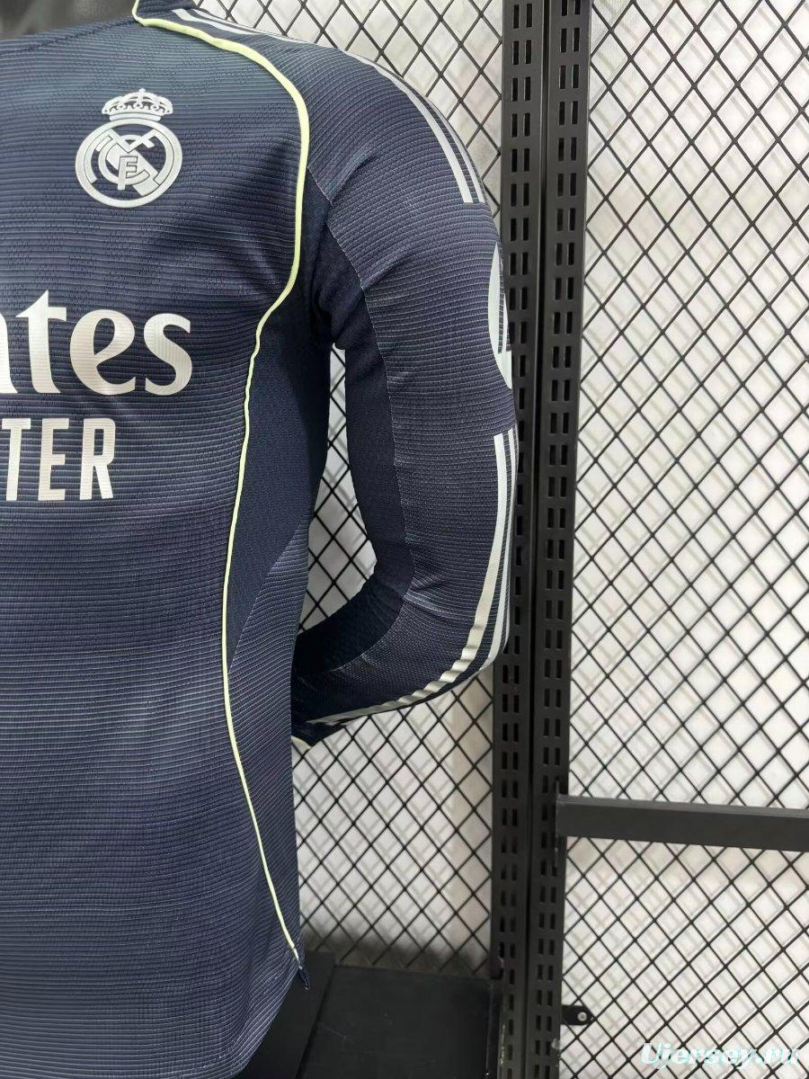 Player Version 25/26 Real Madrid Away Long Sleeve Jersey