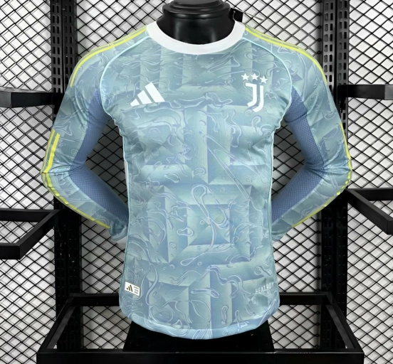 Player Version 25/26 Juventus Away Blue Long Sleeve Jersey