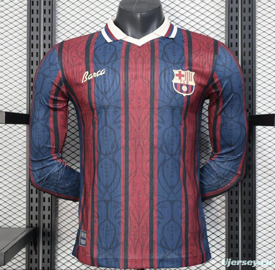 Player Version 25/26 Modernist FC Barcelona Polo Long Sleeve Jersey