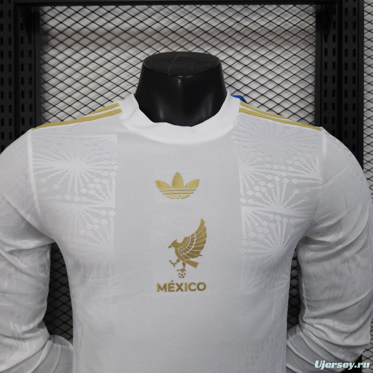 2025 Mexico Gold Cup WHITE Long Sleeve Jersey