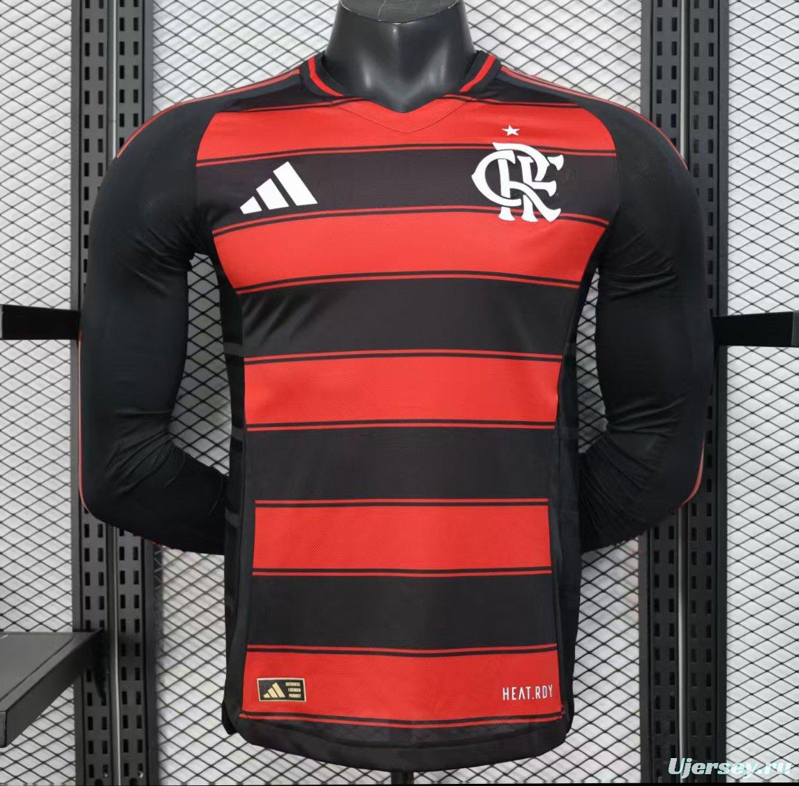 Player Version 25/26 Flamengo Home Long Sleeve Jersey