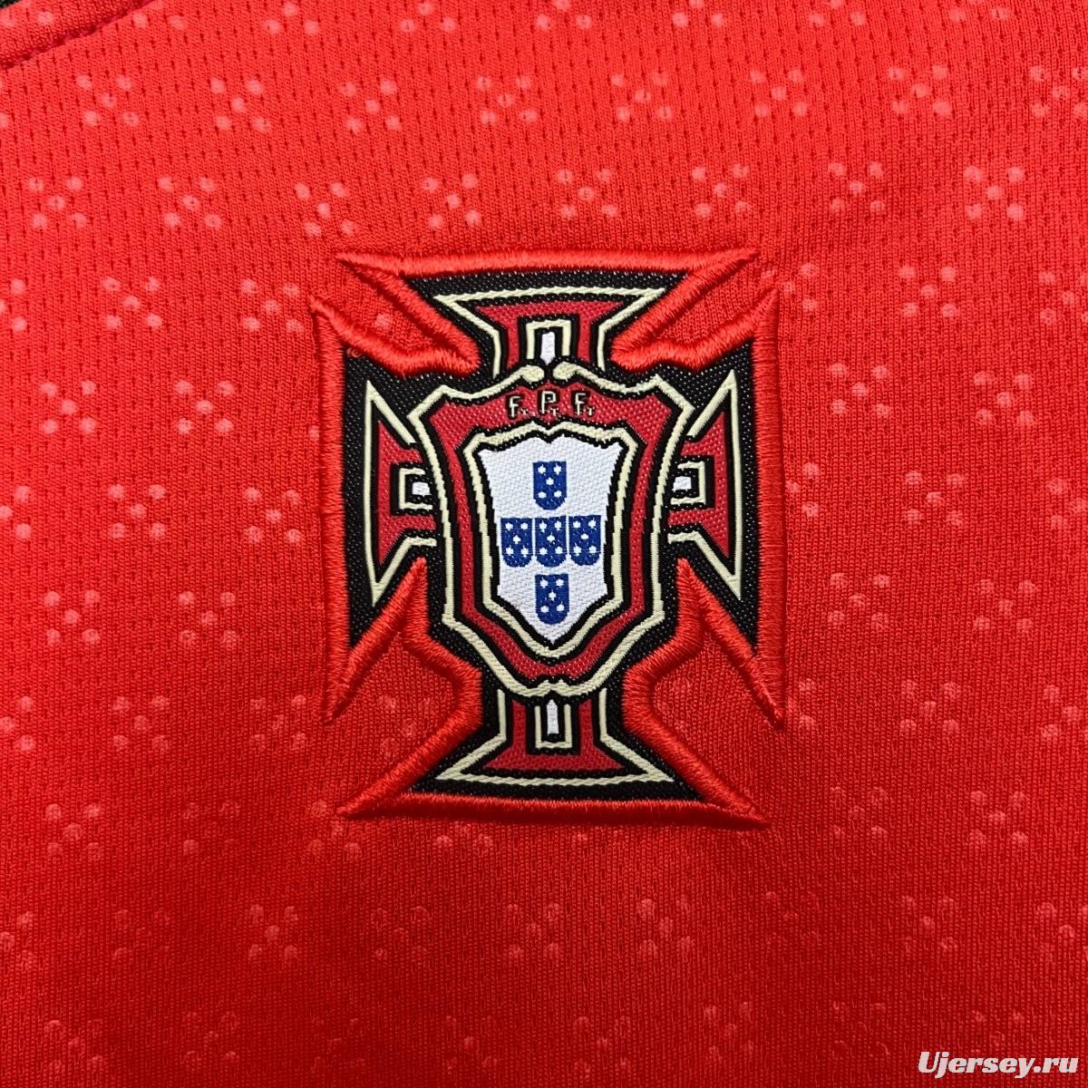 2025 Kids Portugal Home Long Sleeve Jersey