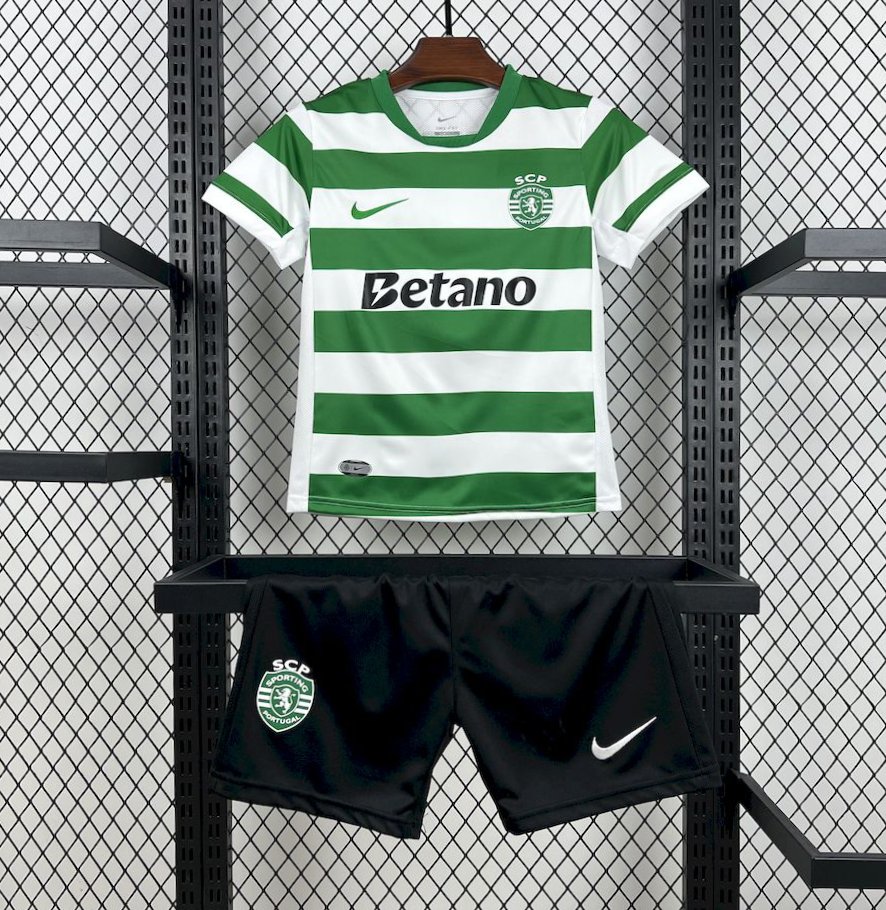 25/26 Kids Sporting Lisbon Home Jersey