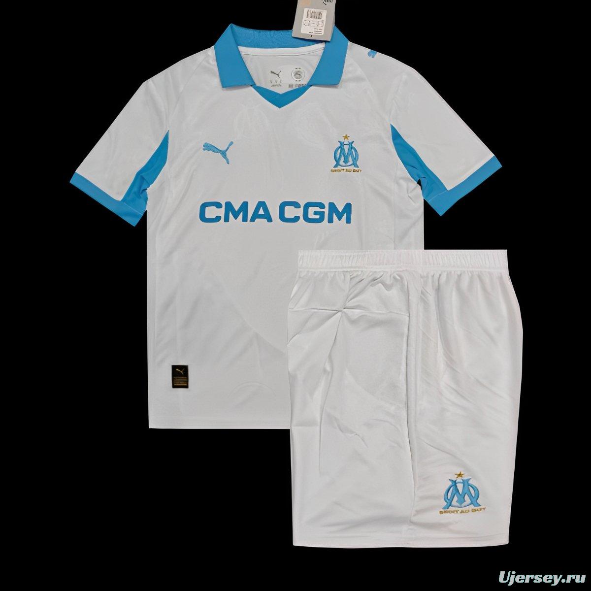 25/26 Kids Olympique Marseille Home Jersey