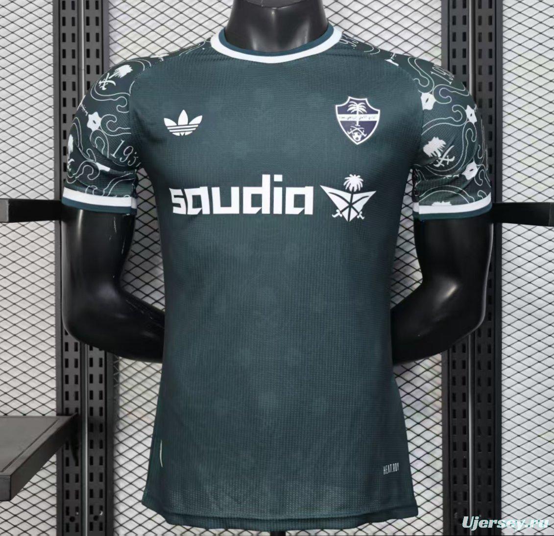 Player Version 25/26 Al-Ahli Saudi Dark Green with Traditional Arabic Pattern Jersey