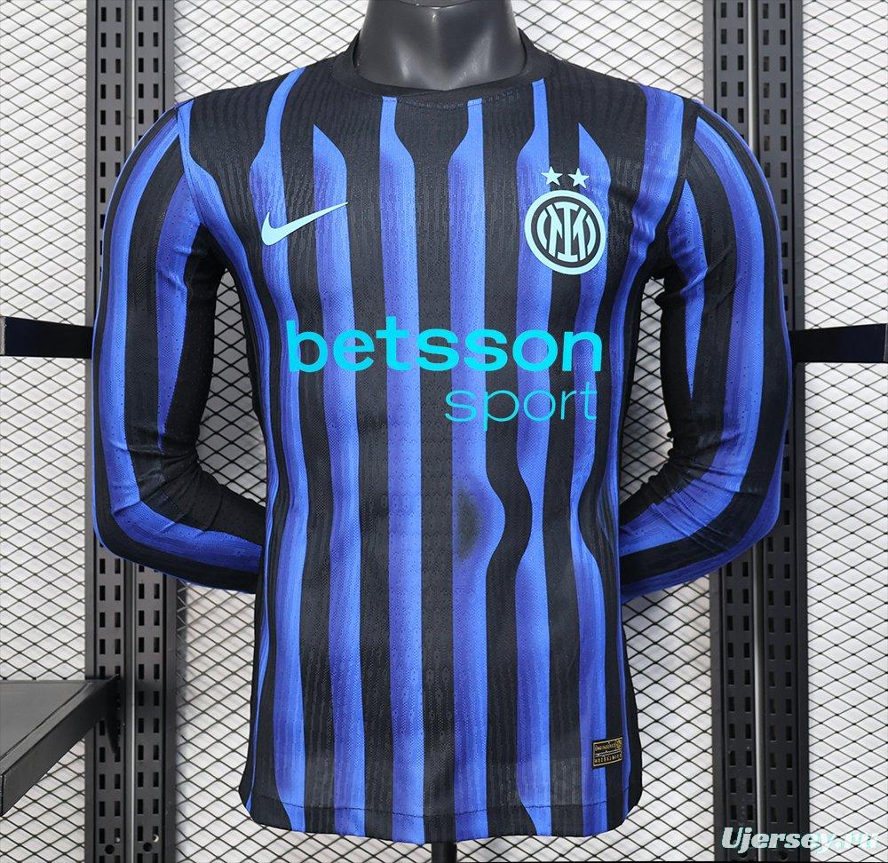 25/26 Player Version Inter Milan Home Long Sleeve Jersey