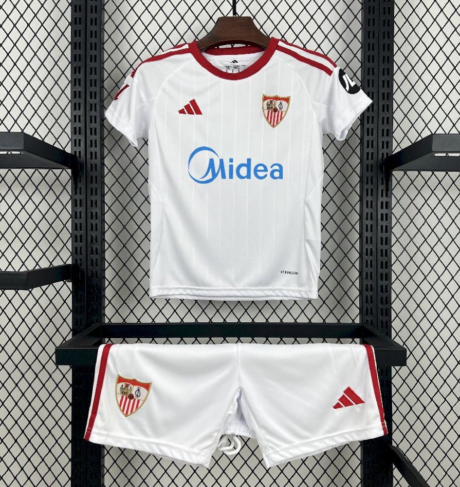 25/26 Kids Sevilla FC Home Jersey