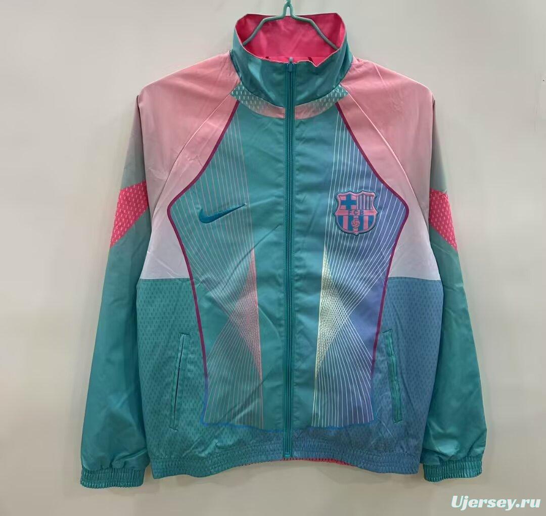 25/26 Barcelona Pink/Blue Reversible Windbreaker
