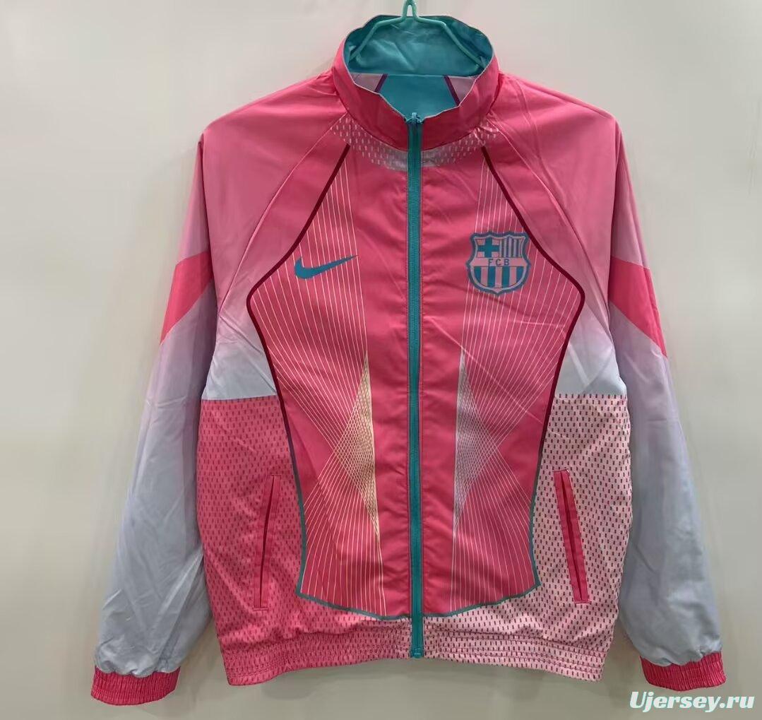 25/26 Barcelona Pink/Blue Reversible Windbreaker