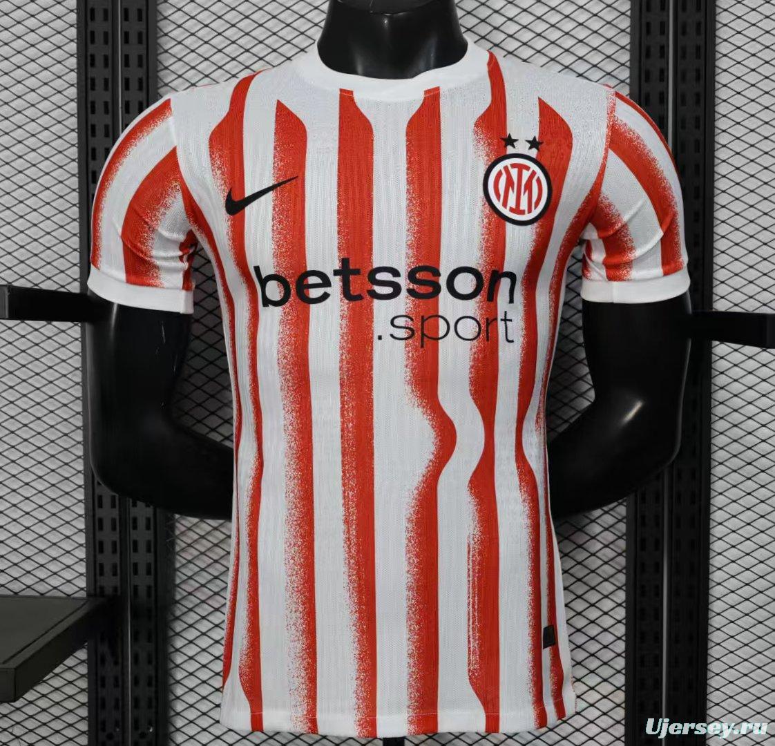 Player Version 25/26 Inter Milan Red/White Stripe Special Jersey