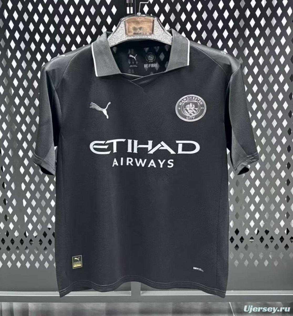 25/26 Manchester City Away Black Jersey