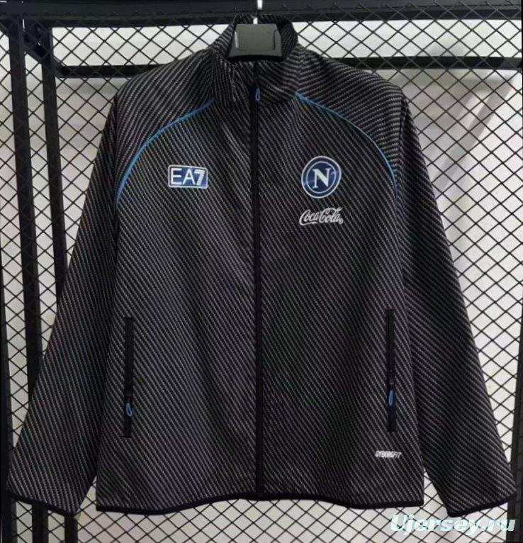 25/26 Napoli Black Full Zipper Windbreaker