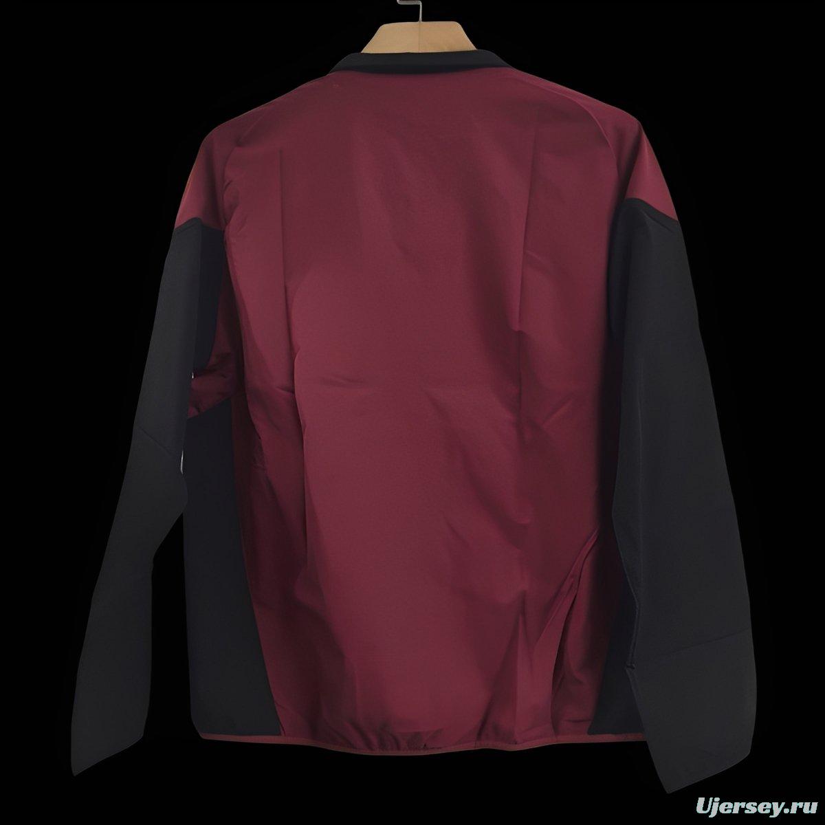 25/26 Roma Wine/Black Full Zipper Windbreaker