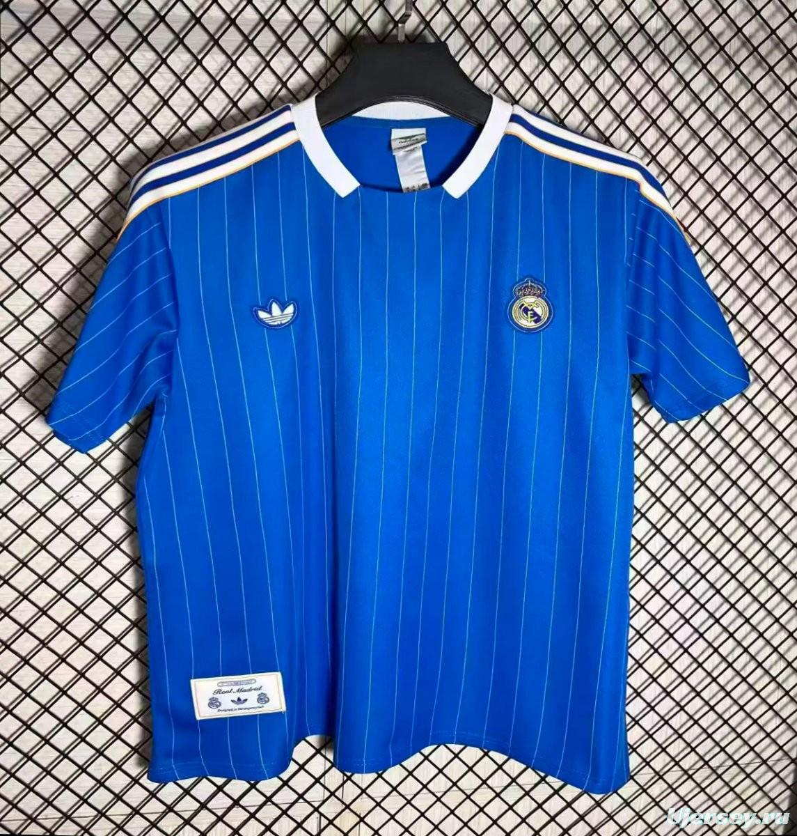 25/26 Real Madrid Adidas Original Blue Casual Jersey