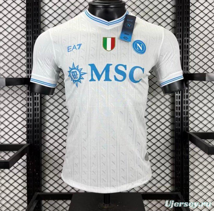 Player Version 25/26 SSC Napoli Champion Away White Jersey