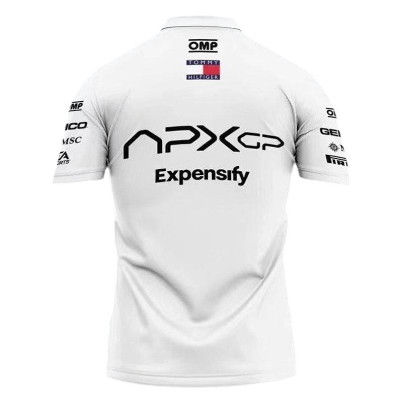 Brad Pitt F1 Movie 2025 – APXGP Black White Polo Shirt Racing Fan Loo