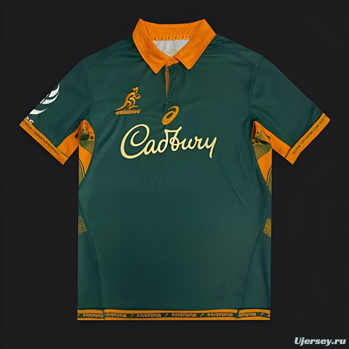 2026 Australia Wallabies Green with Indigenous Art Design Jersey