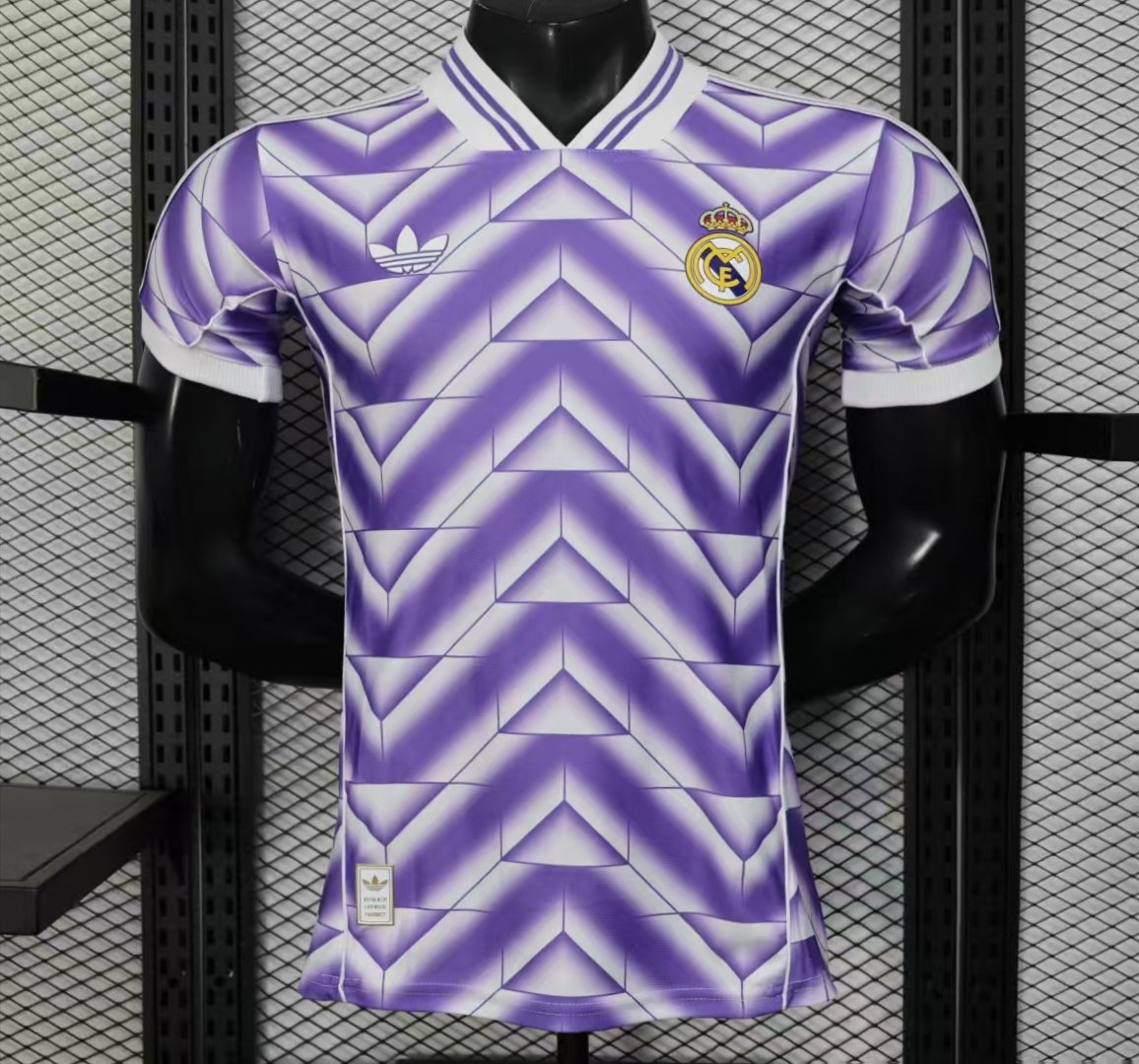 25/26 Player Version  Real Madrid Third Purple with Chevron Gradient Pattern Jersey