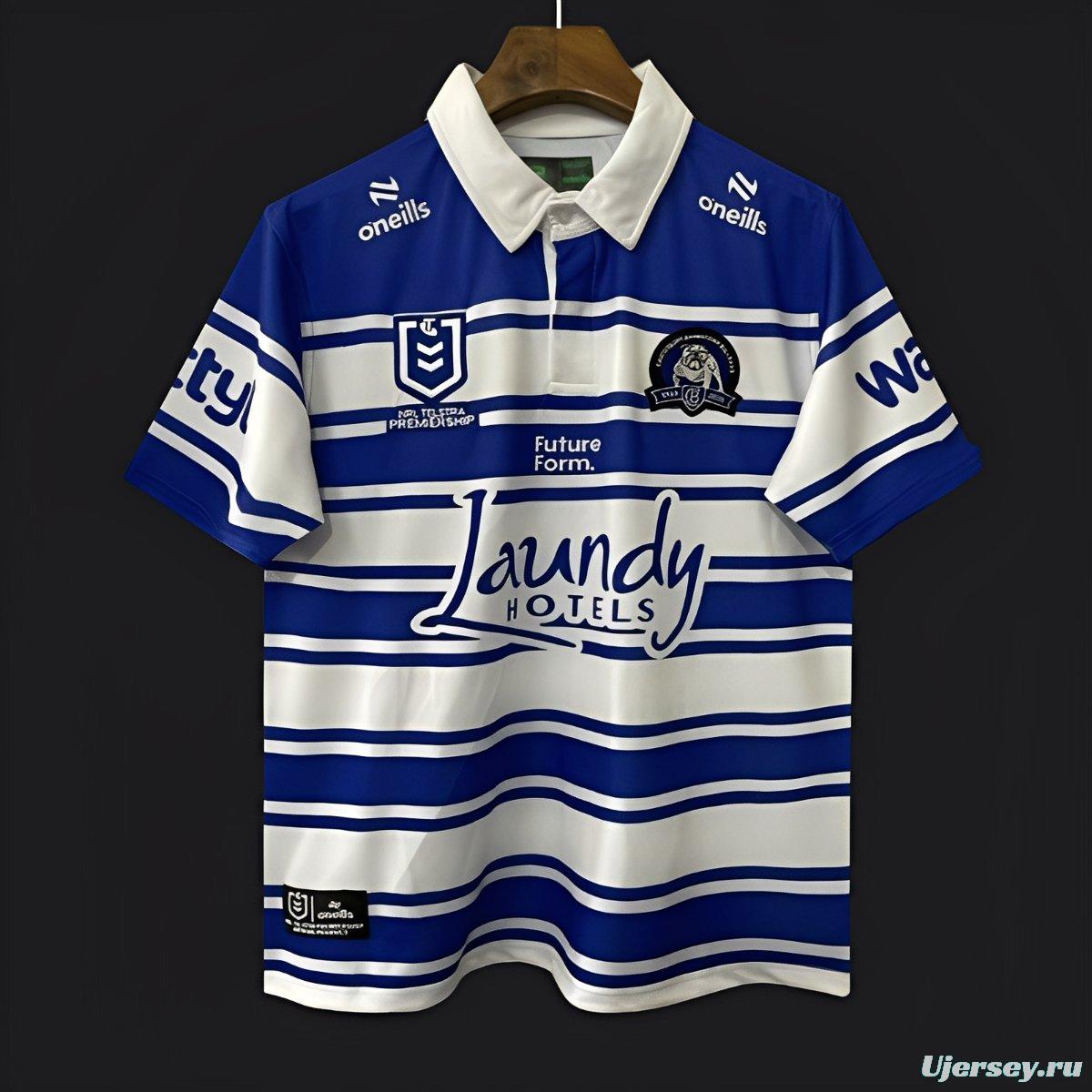 25/26 Canterbury-Bankstown Bulldogs Blue and White Hoops Jersey