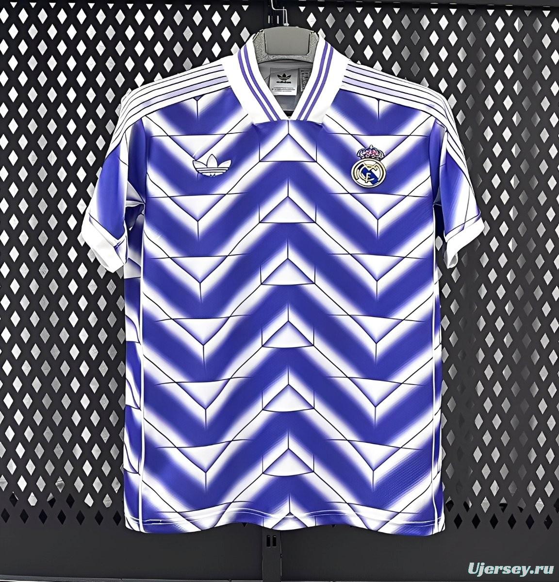 25/26 Real Madrid Third Purple with Chevron Gradient Pattern Jersey