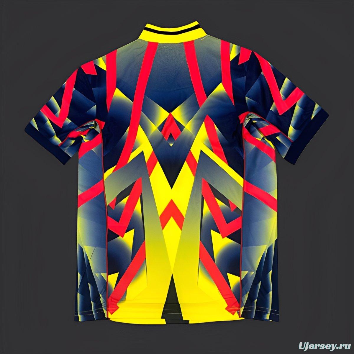 2025 Arsenal Adidas Original Lifestyle Yellow with Geometric Pattern Jersey