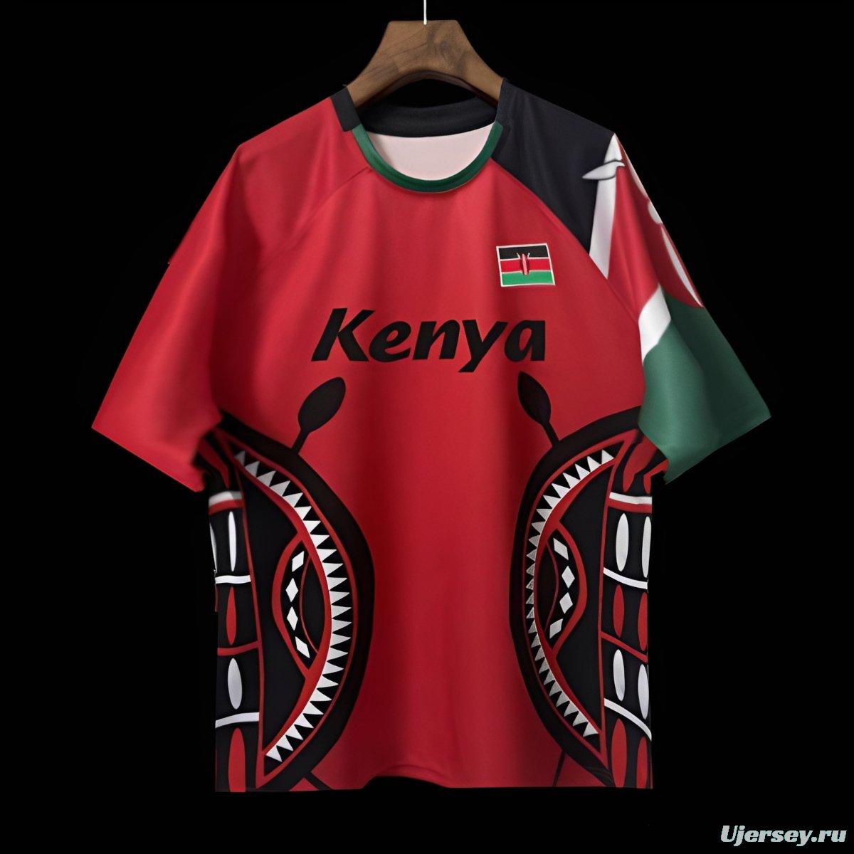 2026 Kenya Red with Maasai Shield Graphic Jersey