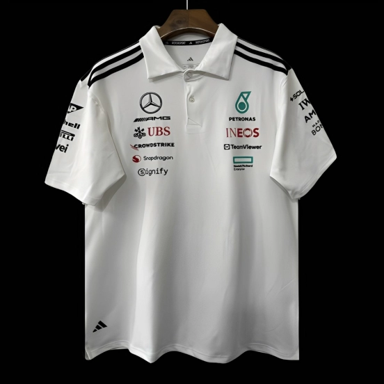 2026 F1 Mercedes-AMG Petronas F1 Team White Polo Shirt