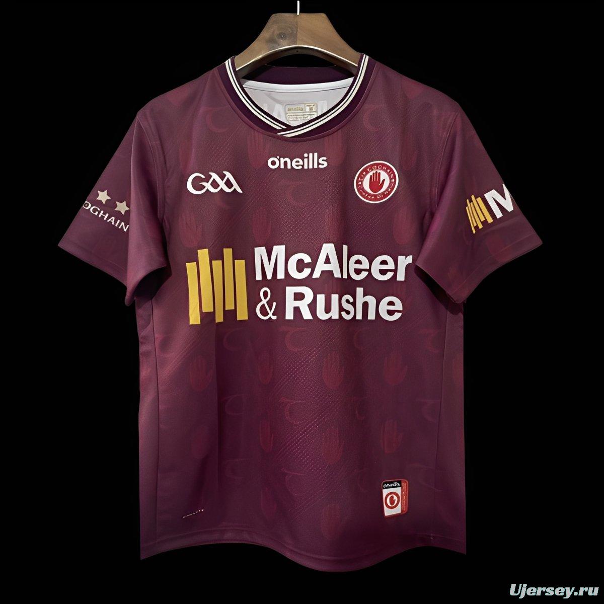 25/26 Tyrone GAA Maroon with Gold Accents Jersey