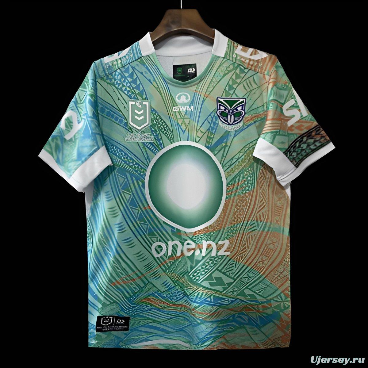 25/26 New Zealand Warriors Green with Māori Tribal Patterns Heritage Jersey