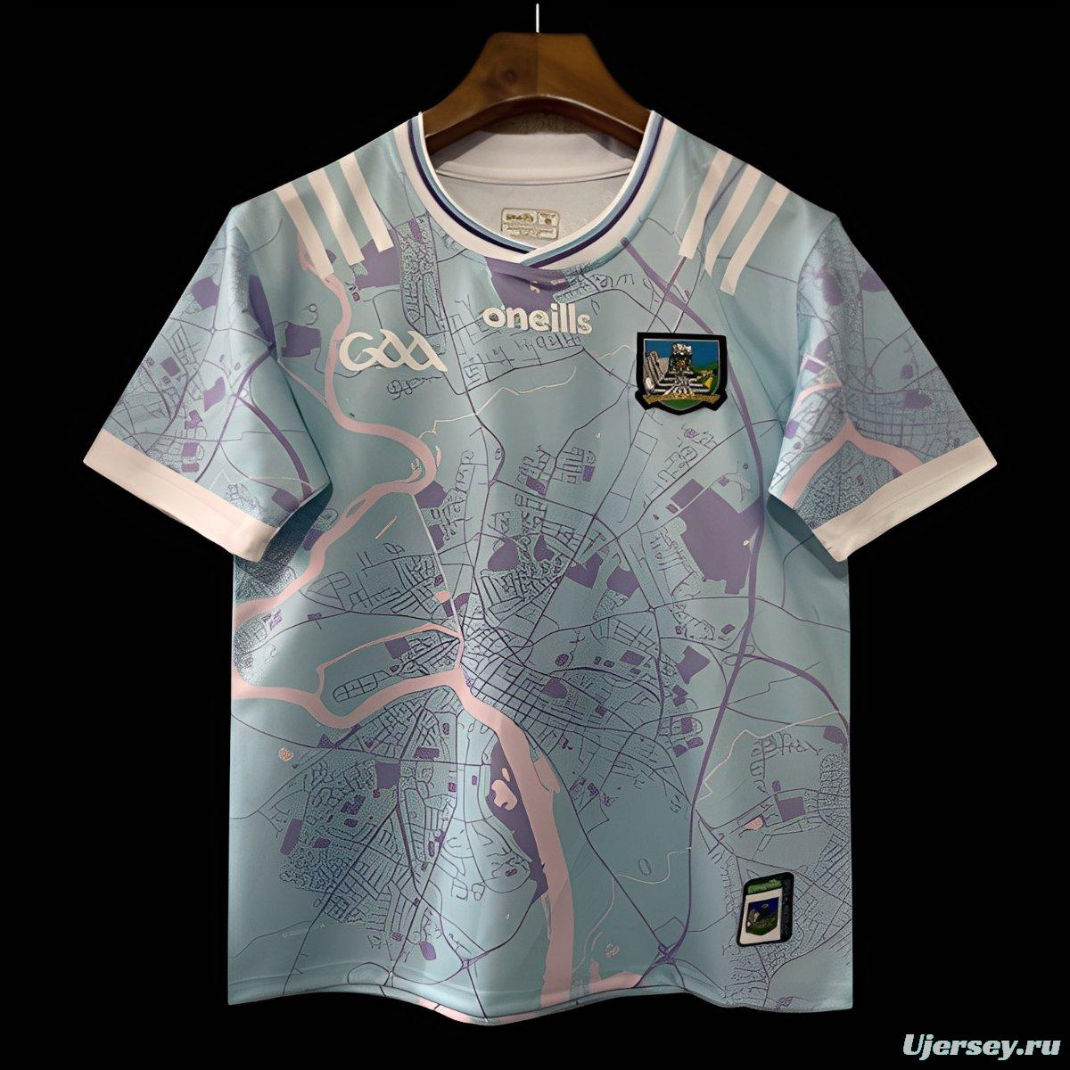 25/26 Limerick GAA Light Blue with Purple Map Design Away Jersey
