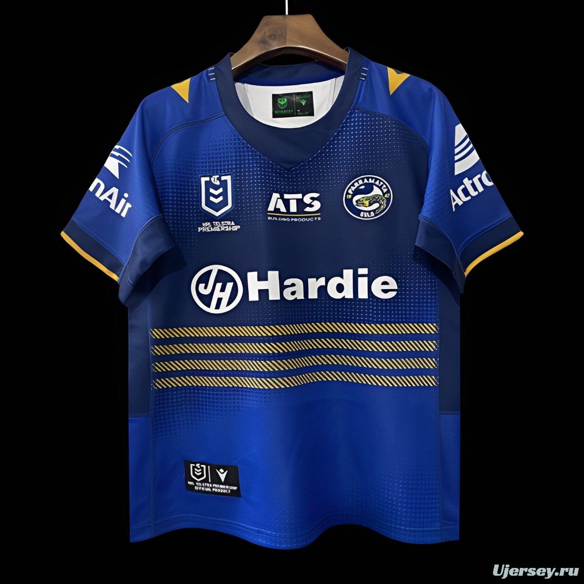 25/26 Parramatta Eels Blue with Gold Stripes Jersey