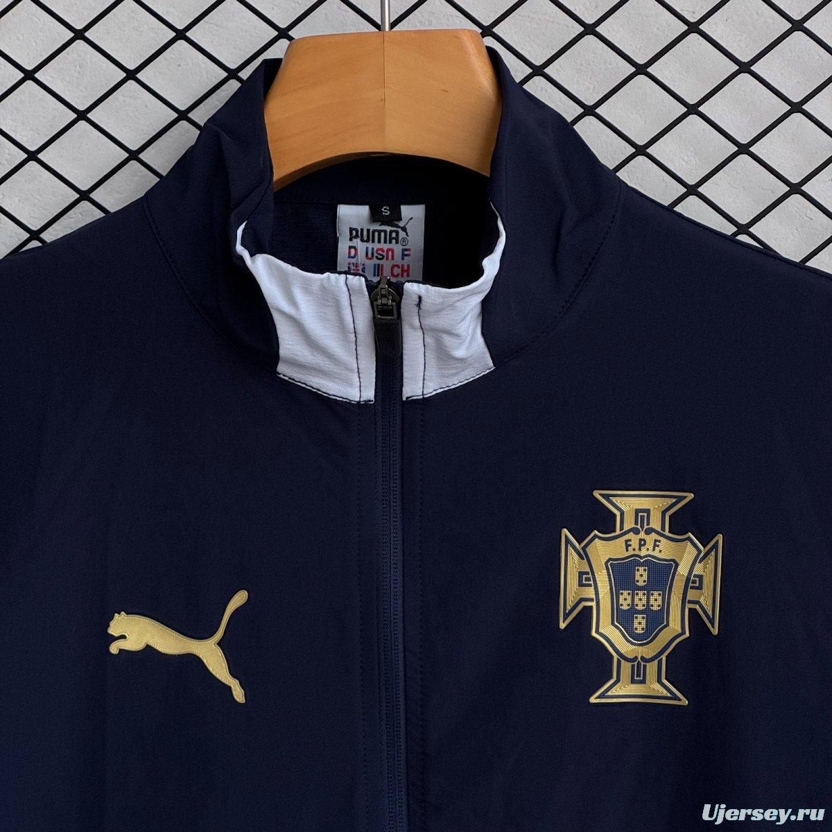25/26 Portugal Navy Full Zipper Windbreaker + Long Pants