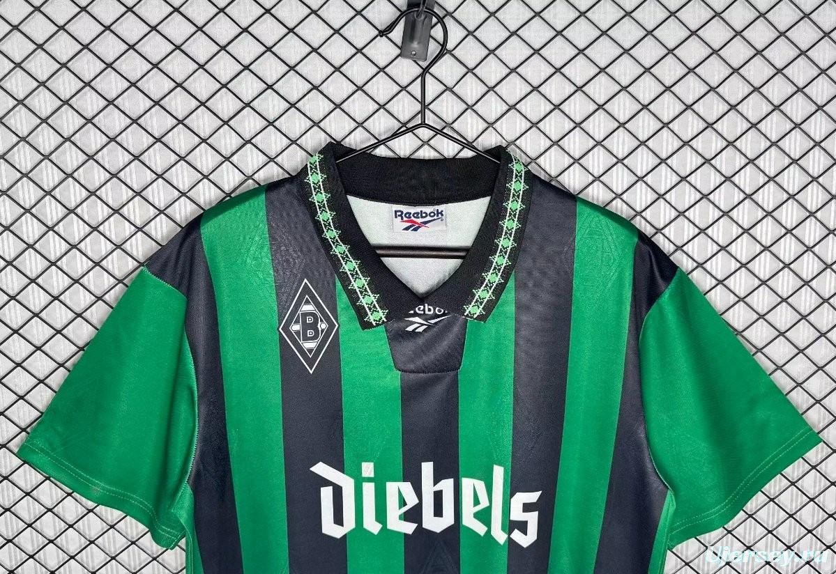 Retro 95/96 Borussia Mönchengladbach Away Green/Black Jersey
