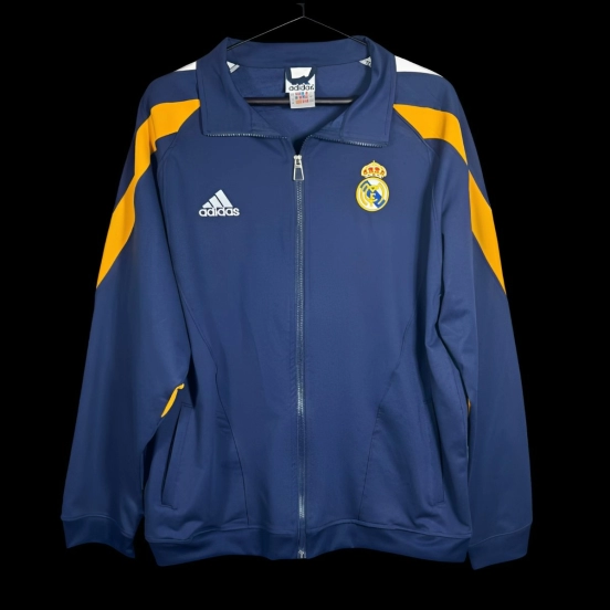 Retro 98/99 Real Madrid Navy/Yellow Full Zipper Jacket