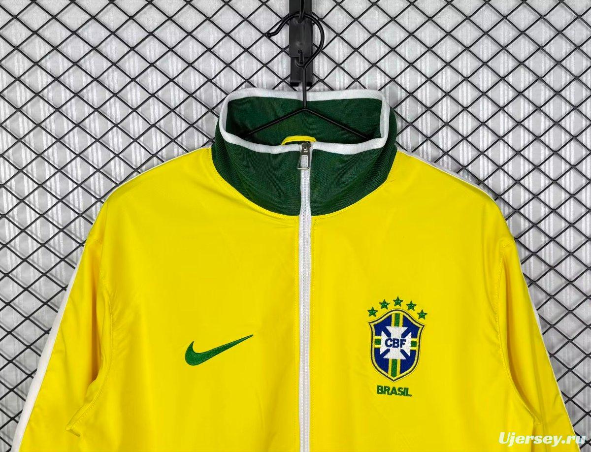 Retro 2010 Brazil Home Windbreaker