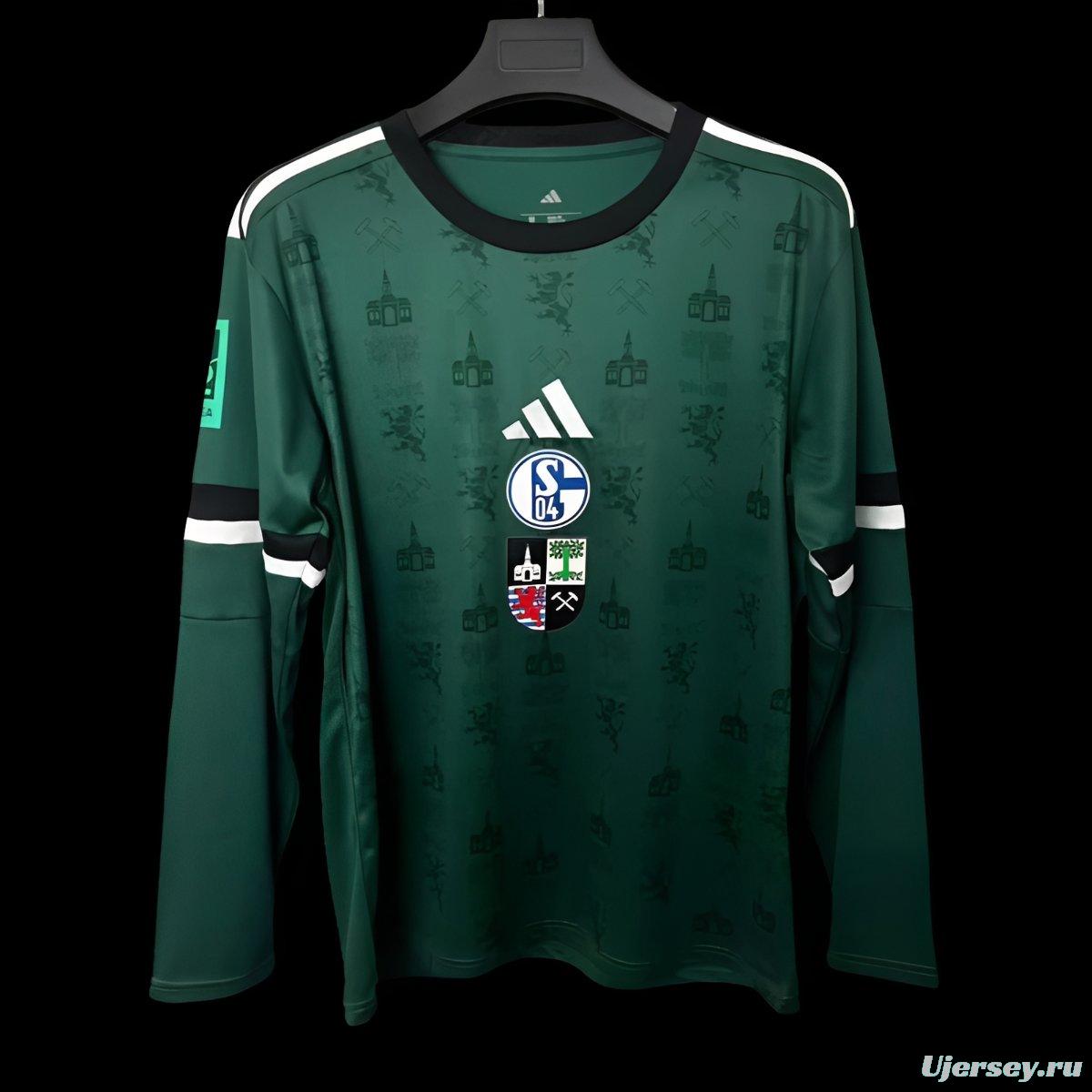 25/26 Schalke 04 Green 150Th Anniversary Long Sleeve Jersey