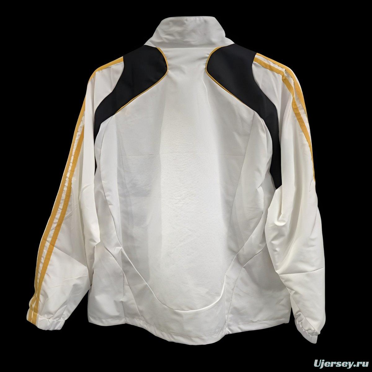 25/26 Germany White with Black Full Zipper Windbreaker